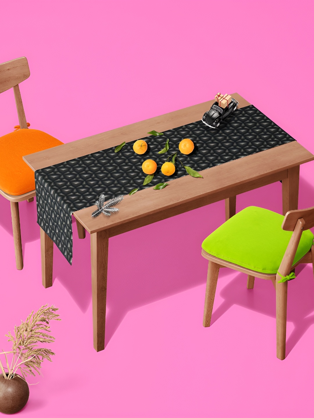 

ArtzFolio Black & Grey Abstract Printed Table Runner