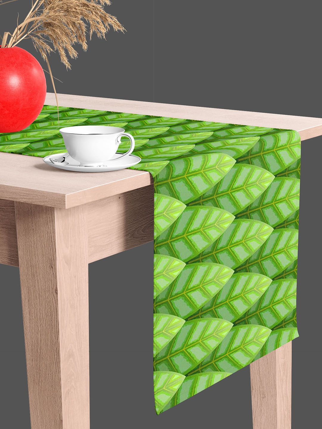 

ArtzFolio Green Geometric Printed Edge To Edge Table Runner