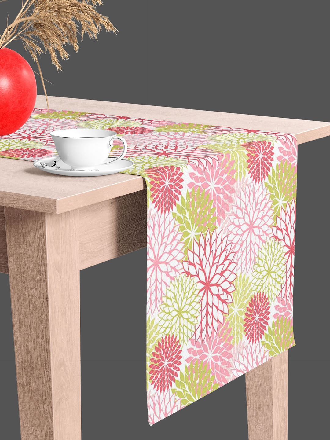 

ArtzFolio Pink Geometric-Printed Edge To Edge Table Runner