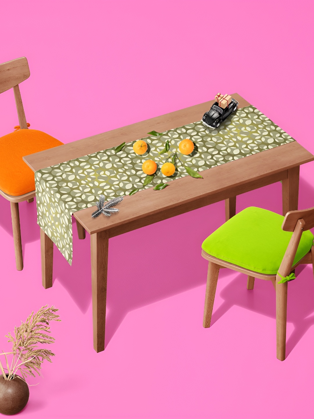 

ArtzFolio Green & Beige Digital Printed Table Runner