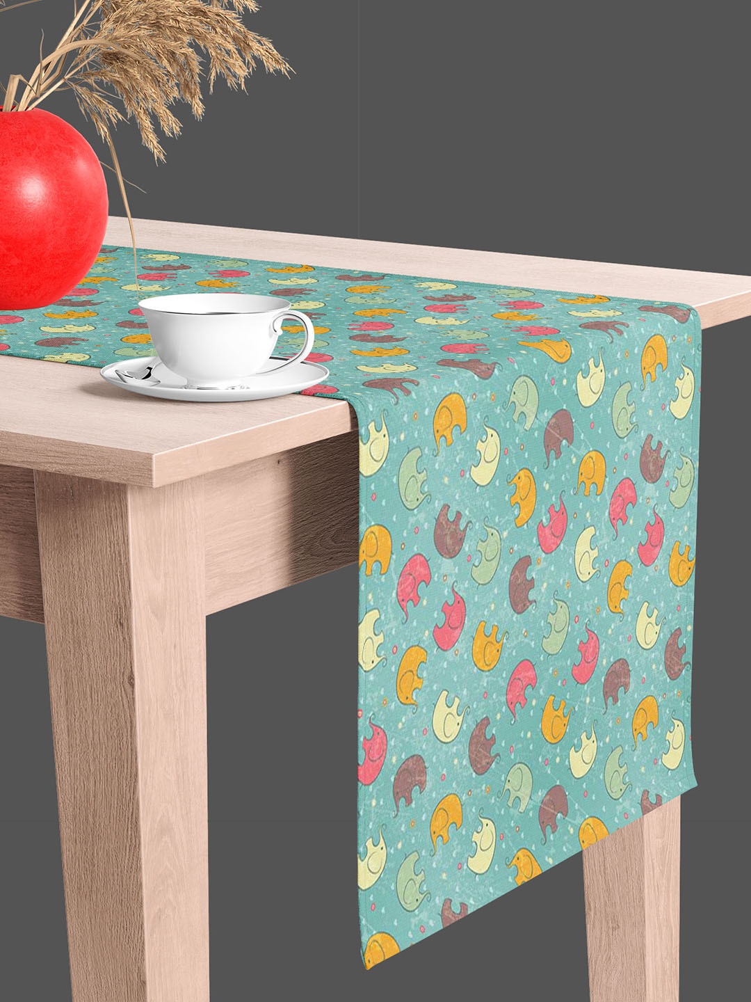 

ArtzFolio Blue & Yellow Cartoon Characters Printed Table Runner