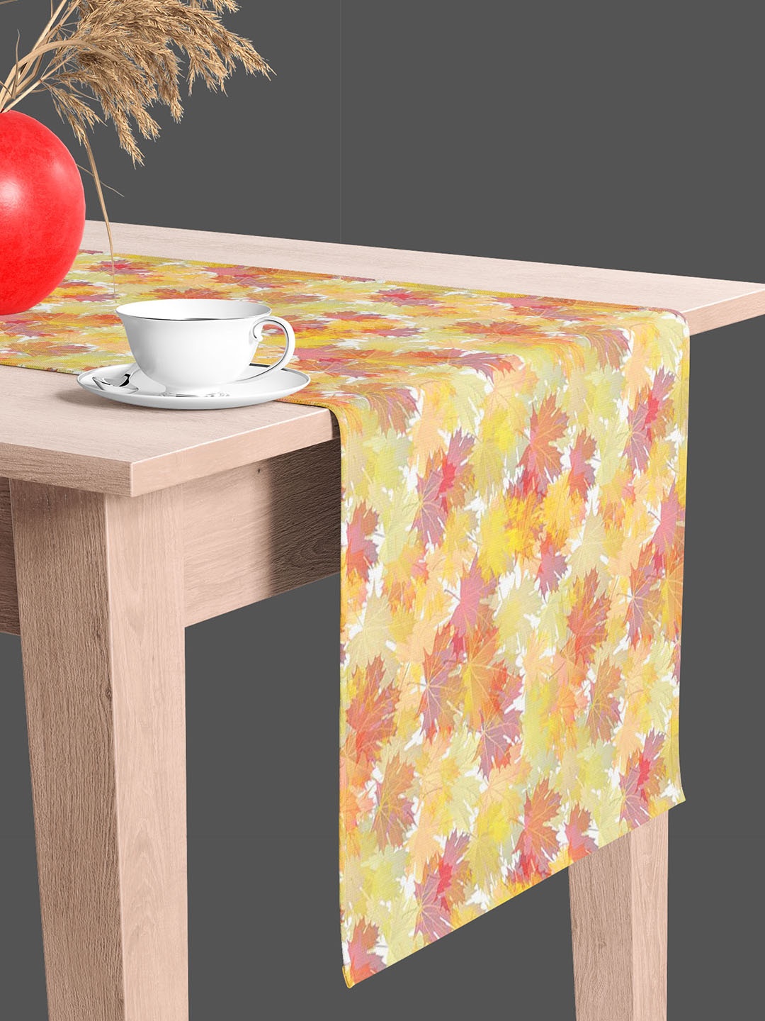 

ArtzFolio Orange & Yellow Floral Printed Table Runner