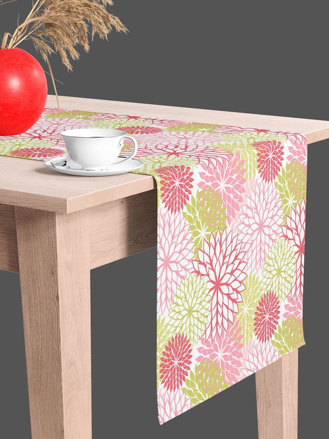 

ArtzFolio Pink Floral -Printed Edge To Edge Table Runner