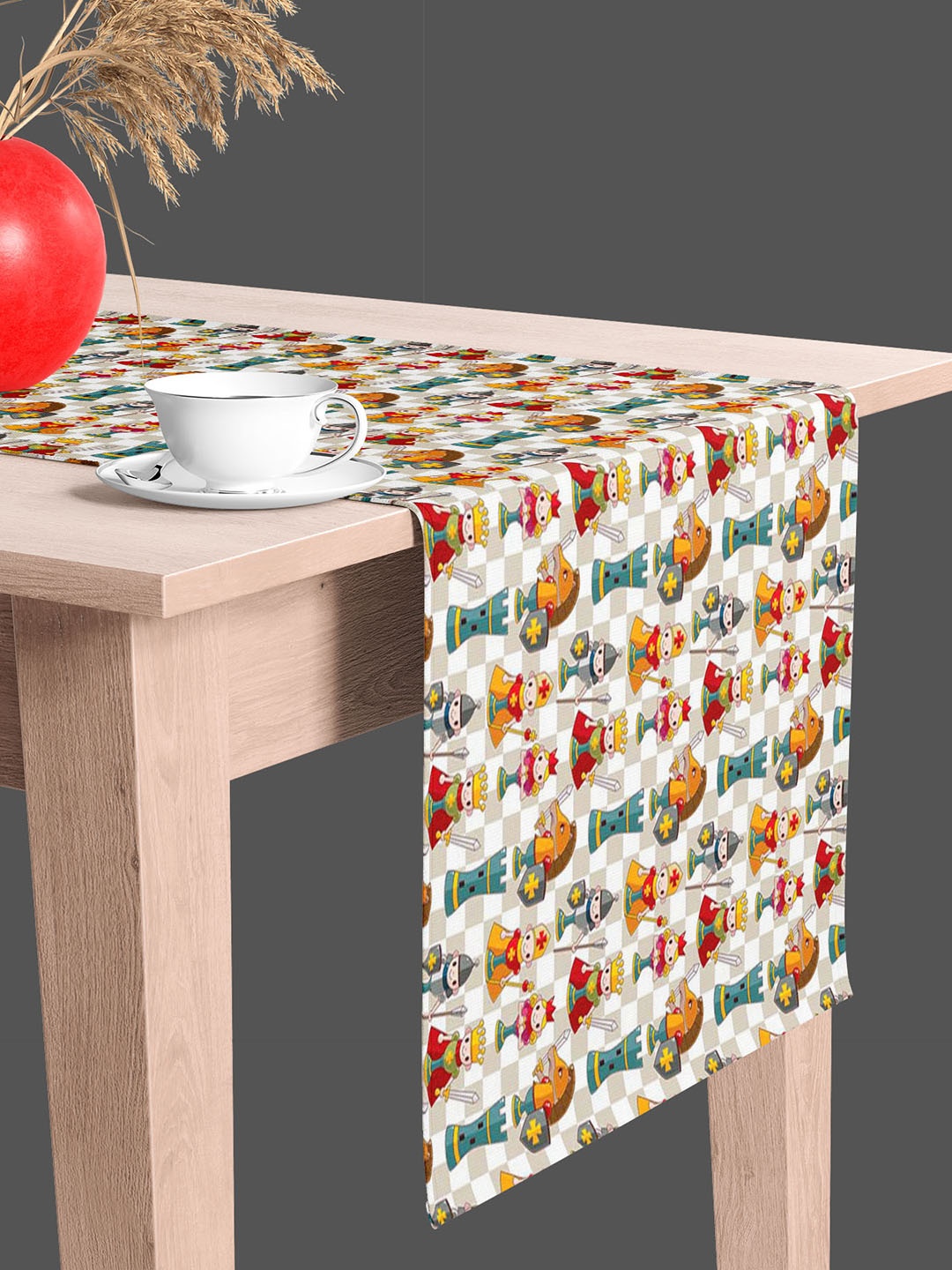 

ArtzFolio White Printed Table Runner