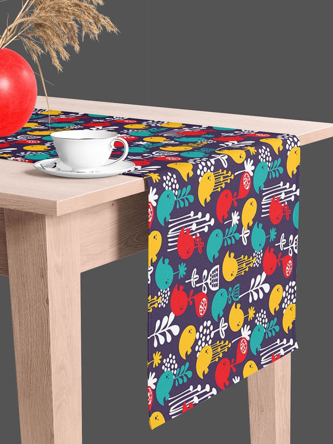 

ArtzFolio Navy Blue & Red Cartoon Printed Table Runners
