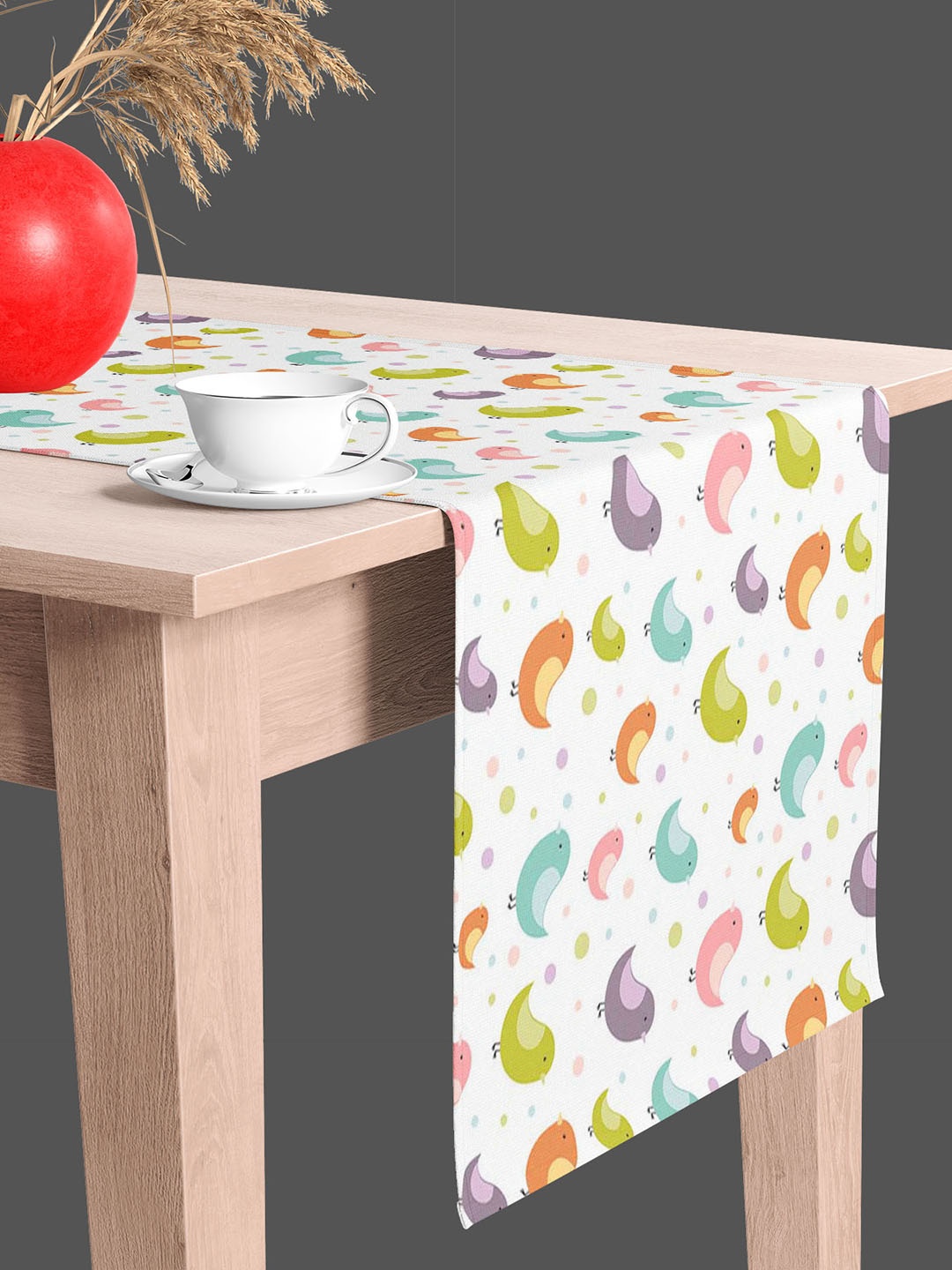 

ArtzFolio White & Green Digital Printed Table Runner