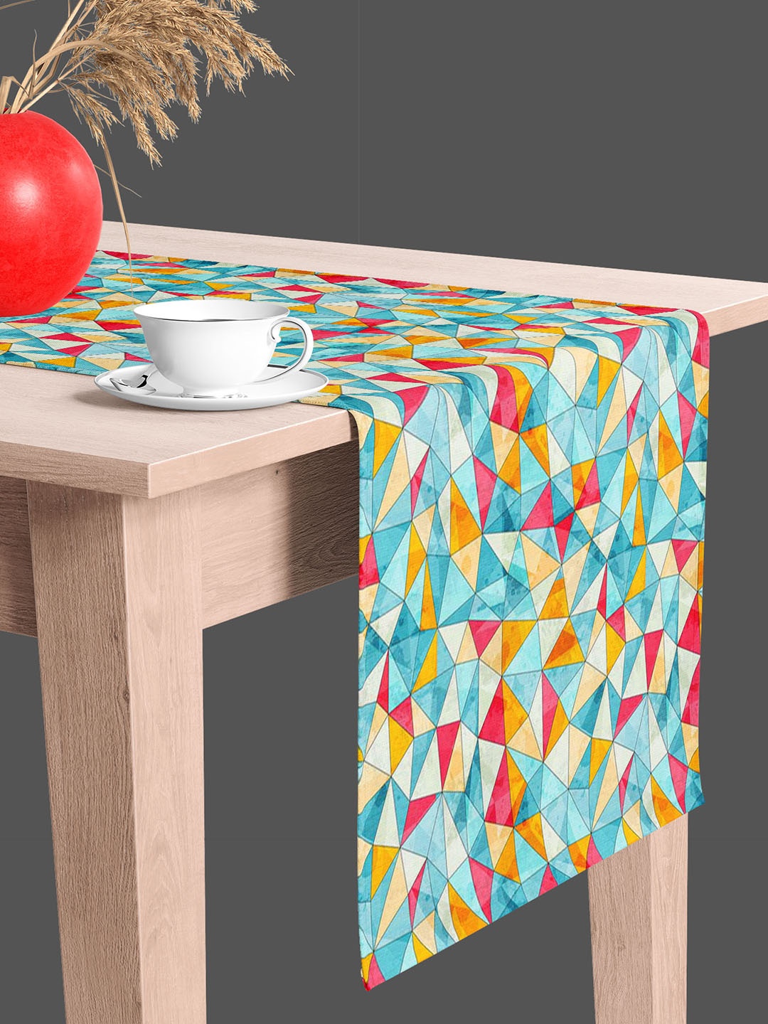 

ArtzFolio Blue & Beige Abstract Printed Table Runner