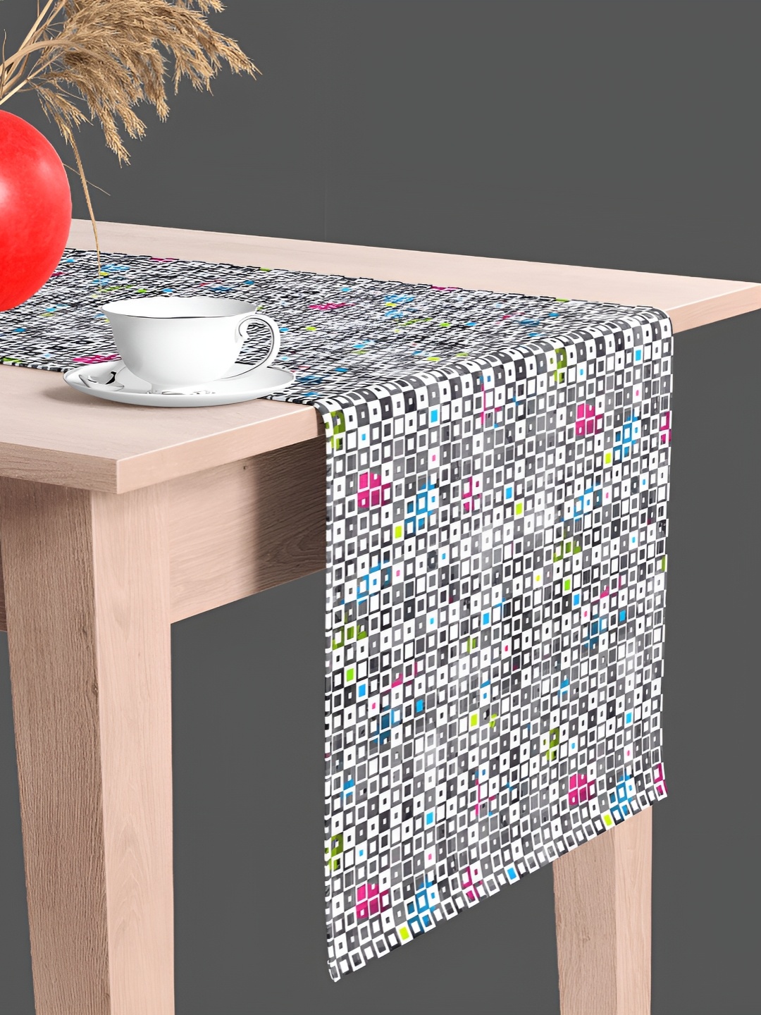 

ArtzFolio White & Grey Digital Printed Table Runner