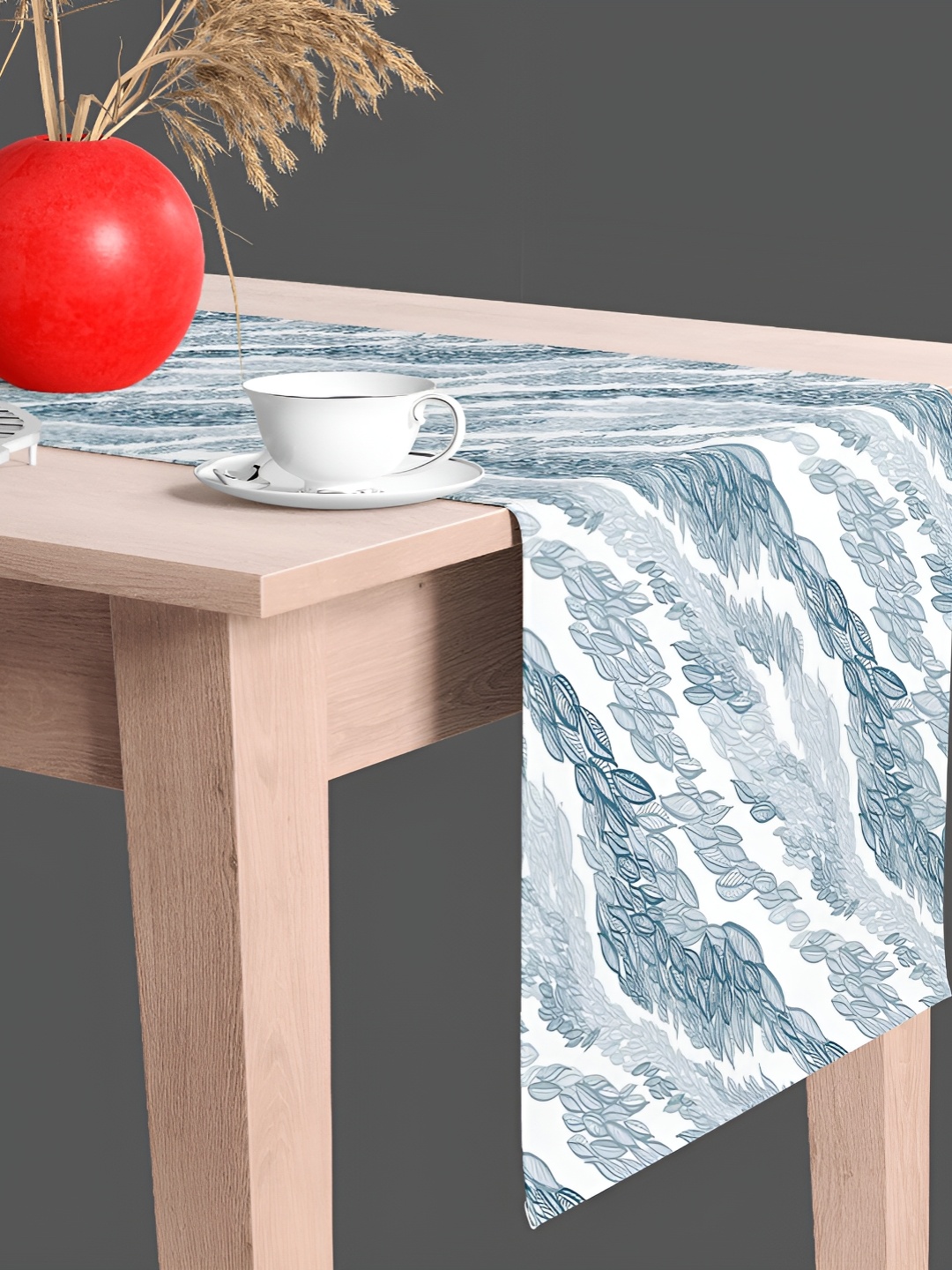 

ArtzFolio Printed Rectangular Table Runner, Blue