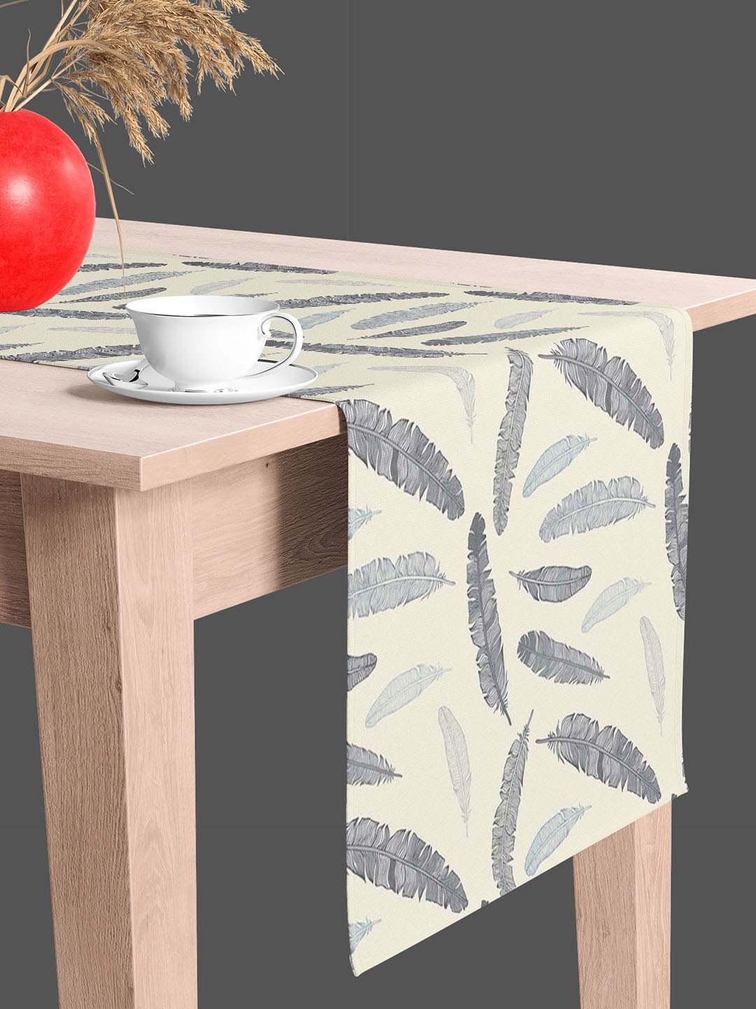 

ArtzFolio White & Grey Digital Printed Table Runner