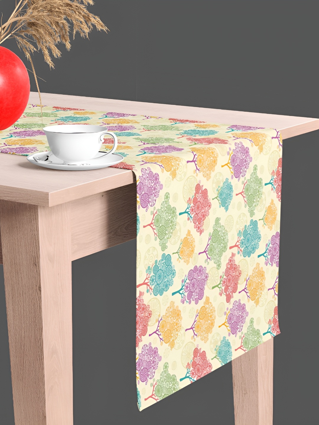 

ArtzFolio Beige & Red Digital Printed Table Runner