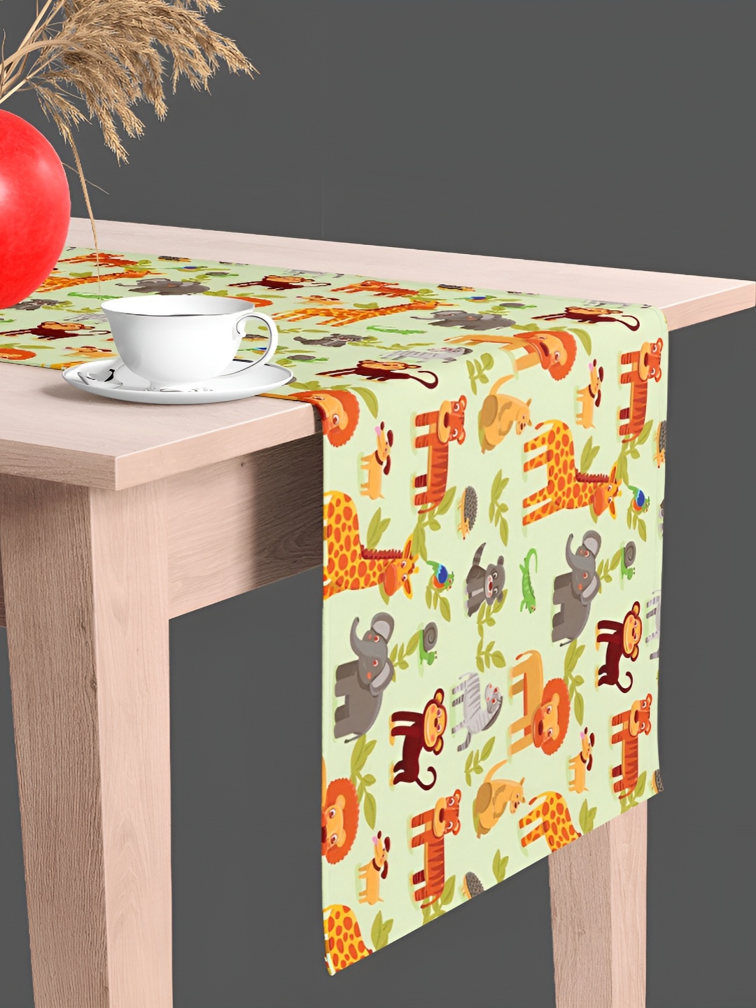 

ArtzFolio Pista Green & Brown Digital Printed Table Runner