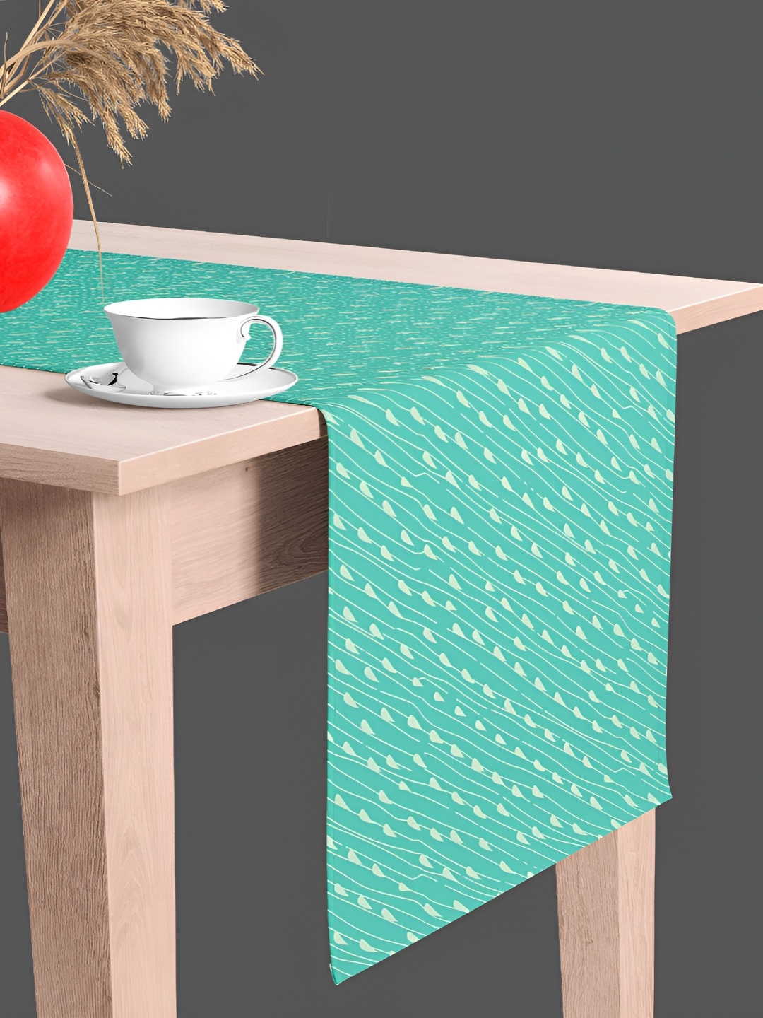 

ArtzFolio Green & White Digital Printed Table Runner
