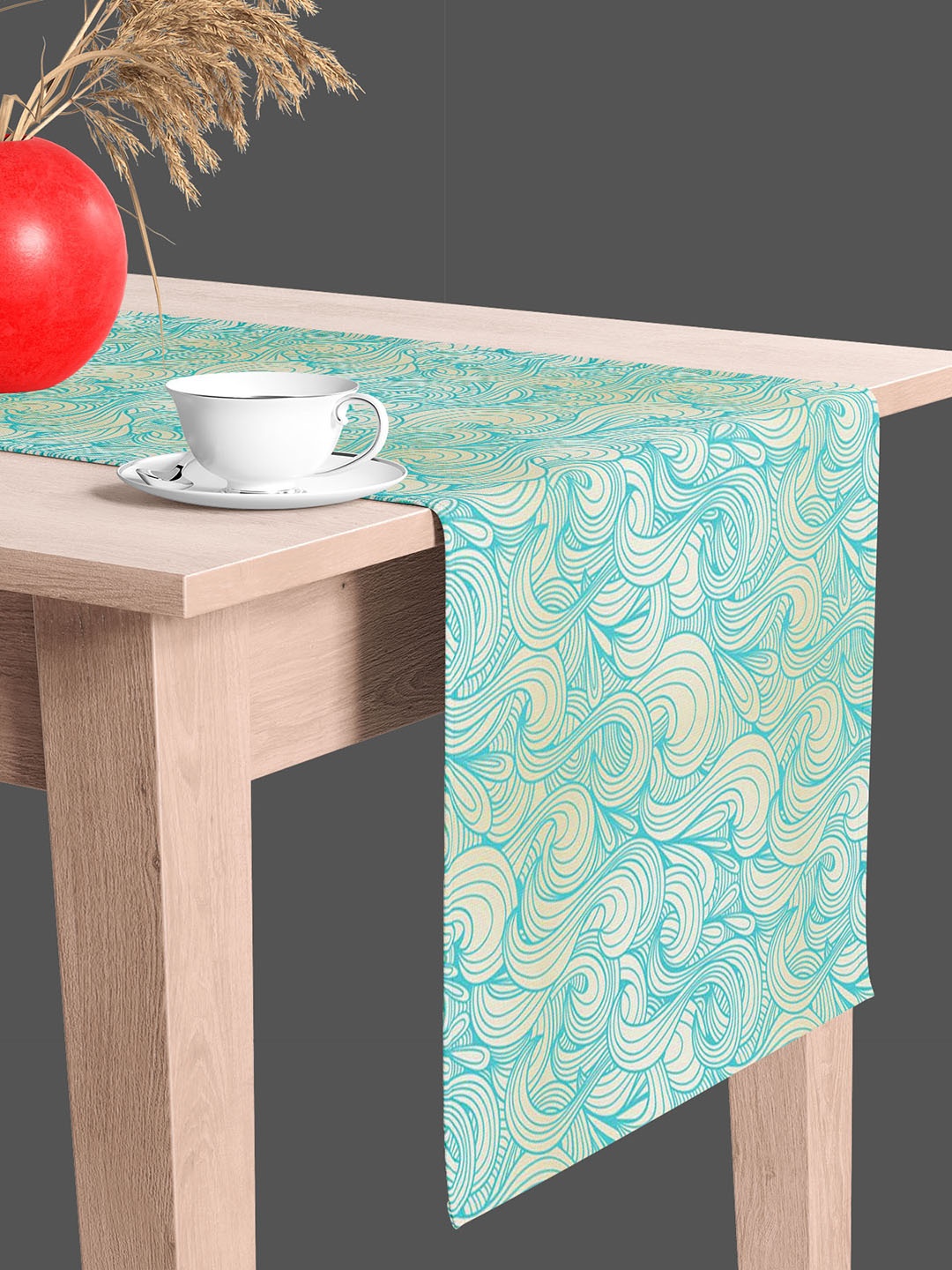 

ArtzFolio White & Blue Digital Printed Table Runner