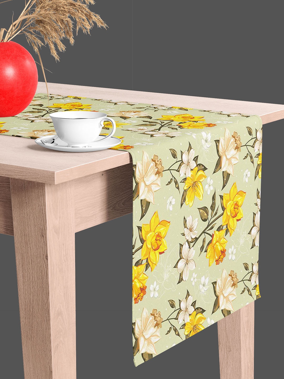 

ArtzFolio Cream & Yellow Digital Printed Table Runner