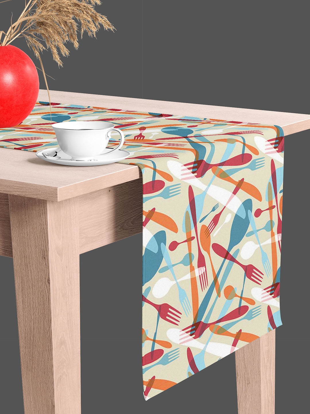 

ArtzFolio Beige & Blue Digital Printed Table Runner