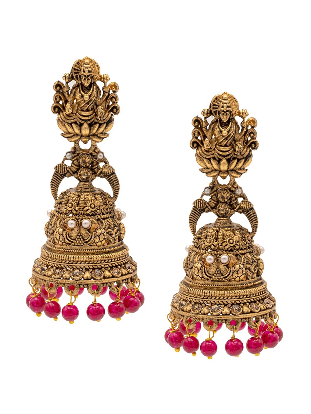 

Shining Jewel - By Shivansh Gold-Plated Classic Jhumkas Earrings