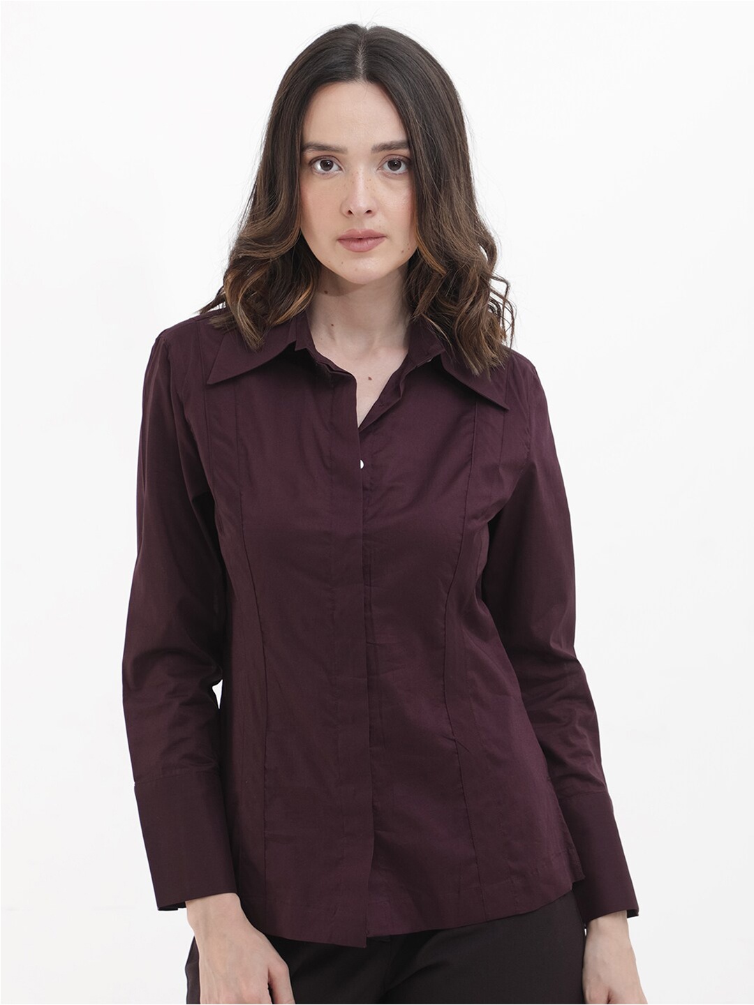 

RAREISM Women Standard Opaque Casual Shirt, Purple