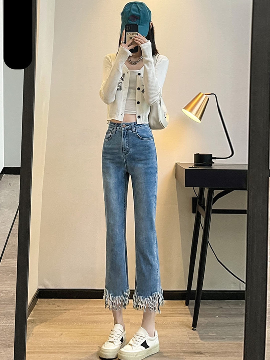 

LULU & SKY Women Straight Fit High-Rise Light Fade Jeans, Blue