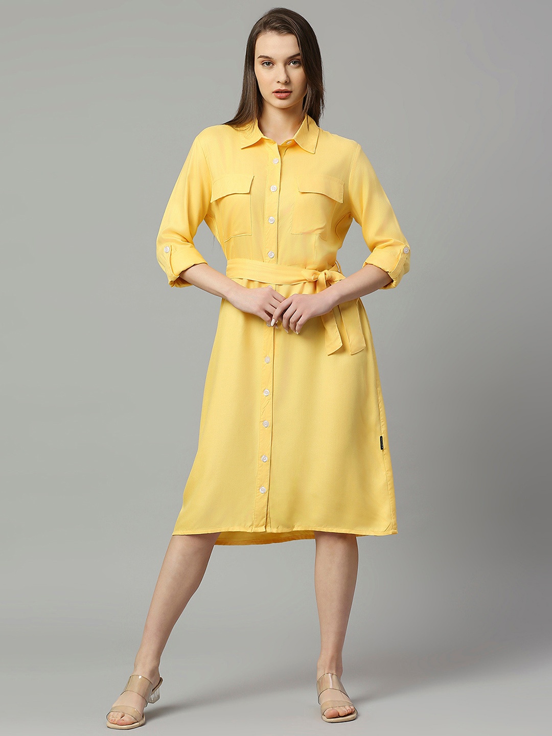 

Dream of Glory Inc Midi Shirt Dress, Yellow