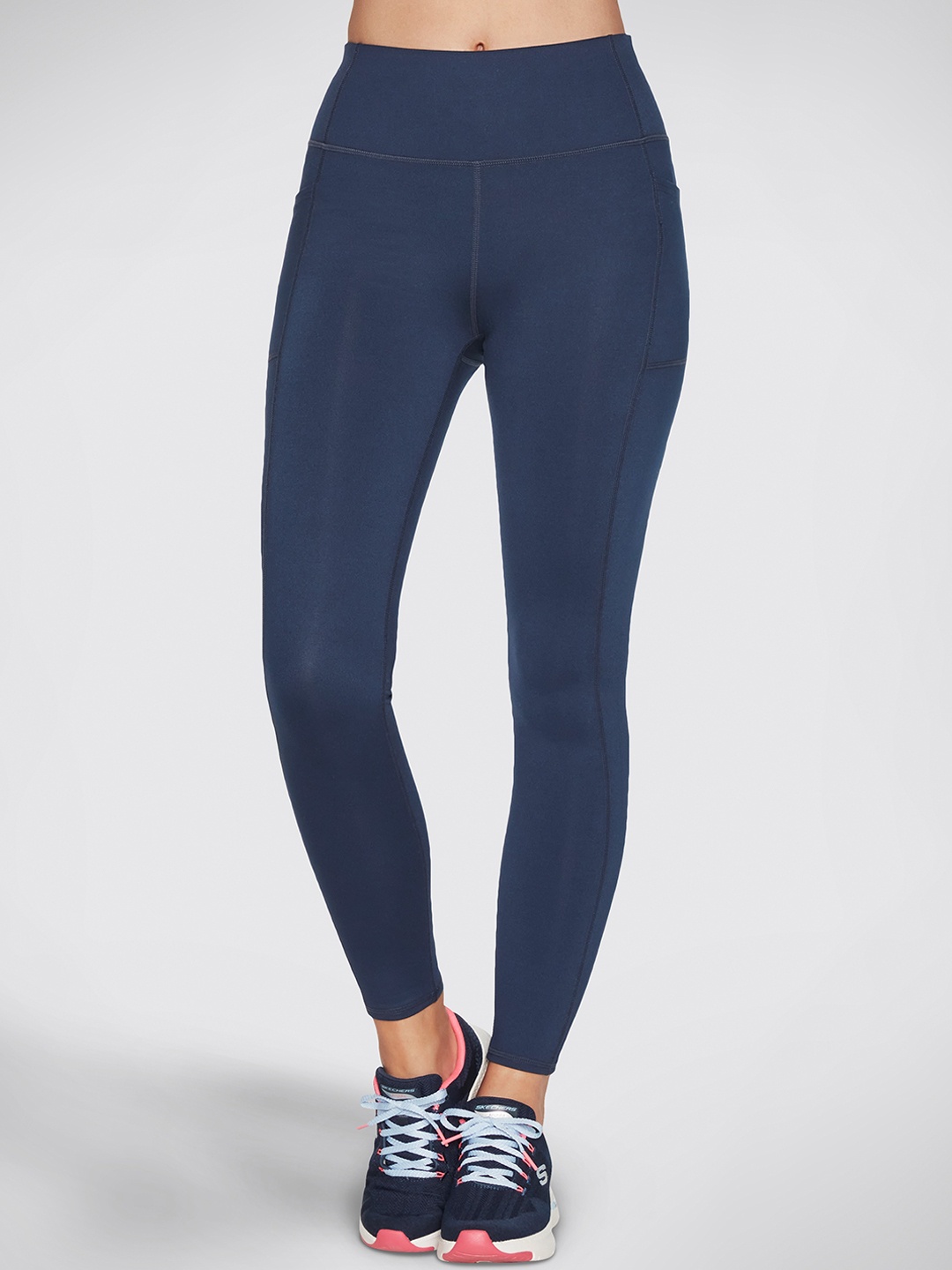 

Skechers GOSTRETCH HW FL High Rise Ankle Length Leggings, Navy blue
