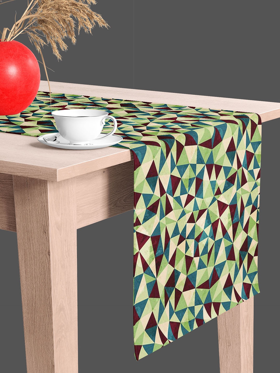 

ArtzFolio Green & Beige Digital Printed Table Runner