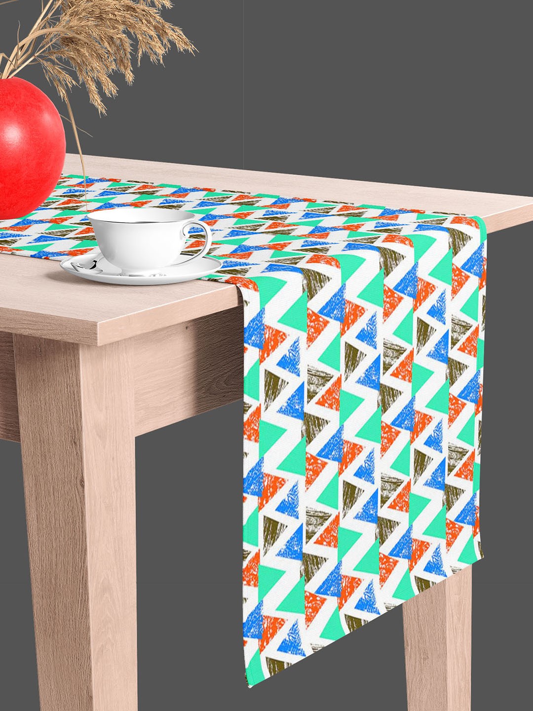 

ArtzFolio White & Green Printed Rectangle Table Runner