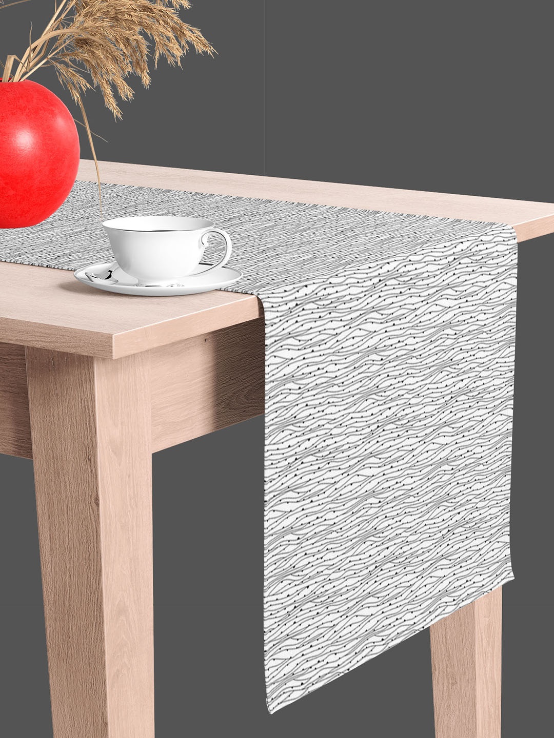 

ArtzFolio Grey & Black Printed Rectangle Table Runner