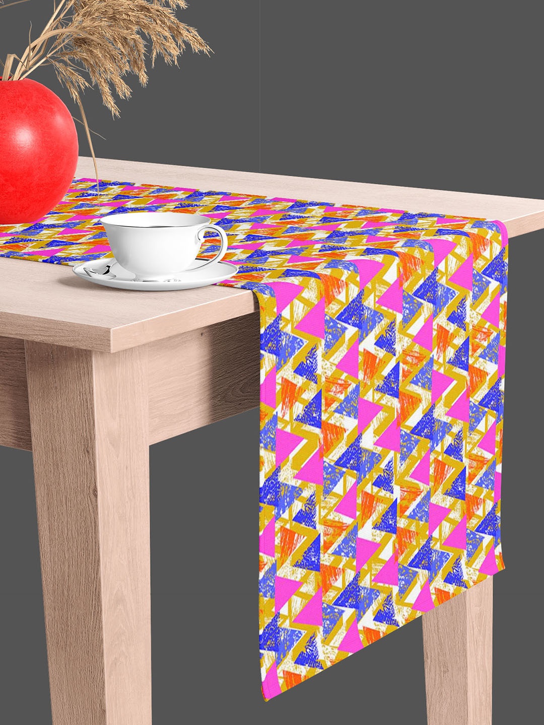 

ArtzFolio Blue & Pink Abstract Printed Table Runner