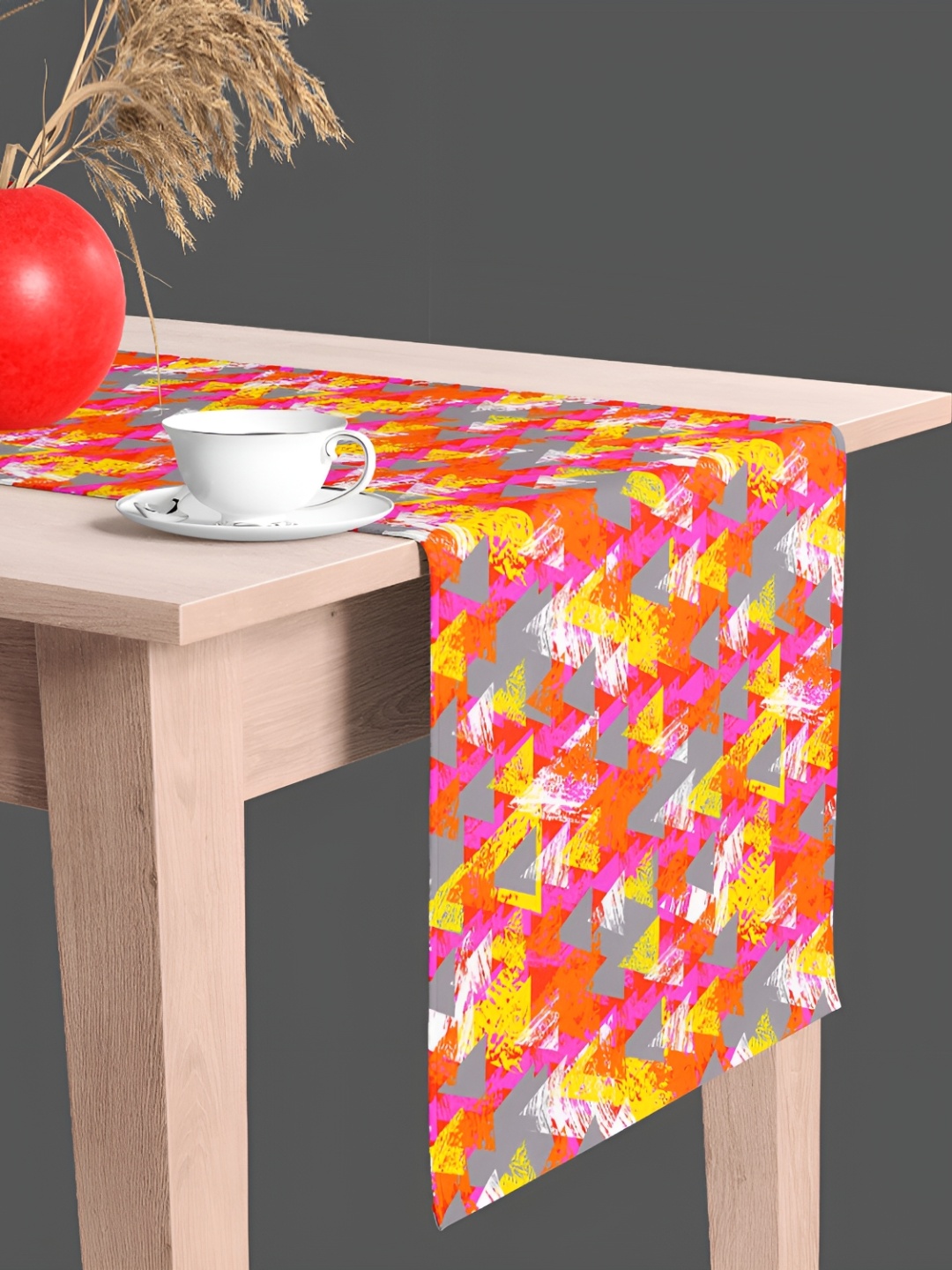 

ArtzFolio Abstract Triangles Print Dining Centre Table Runner, Multi