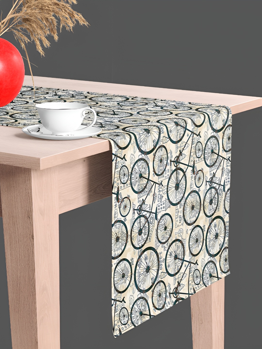 

ArtzFolio Beige & Green Digital Printed Table Runner