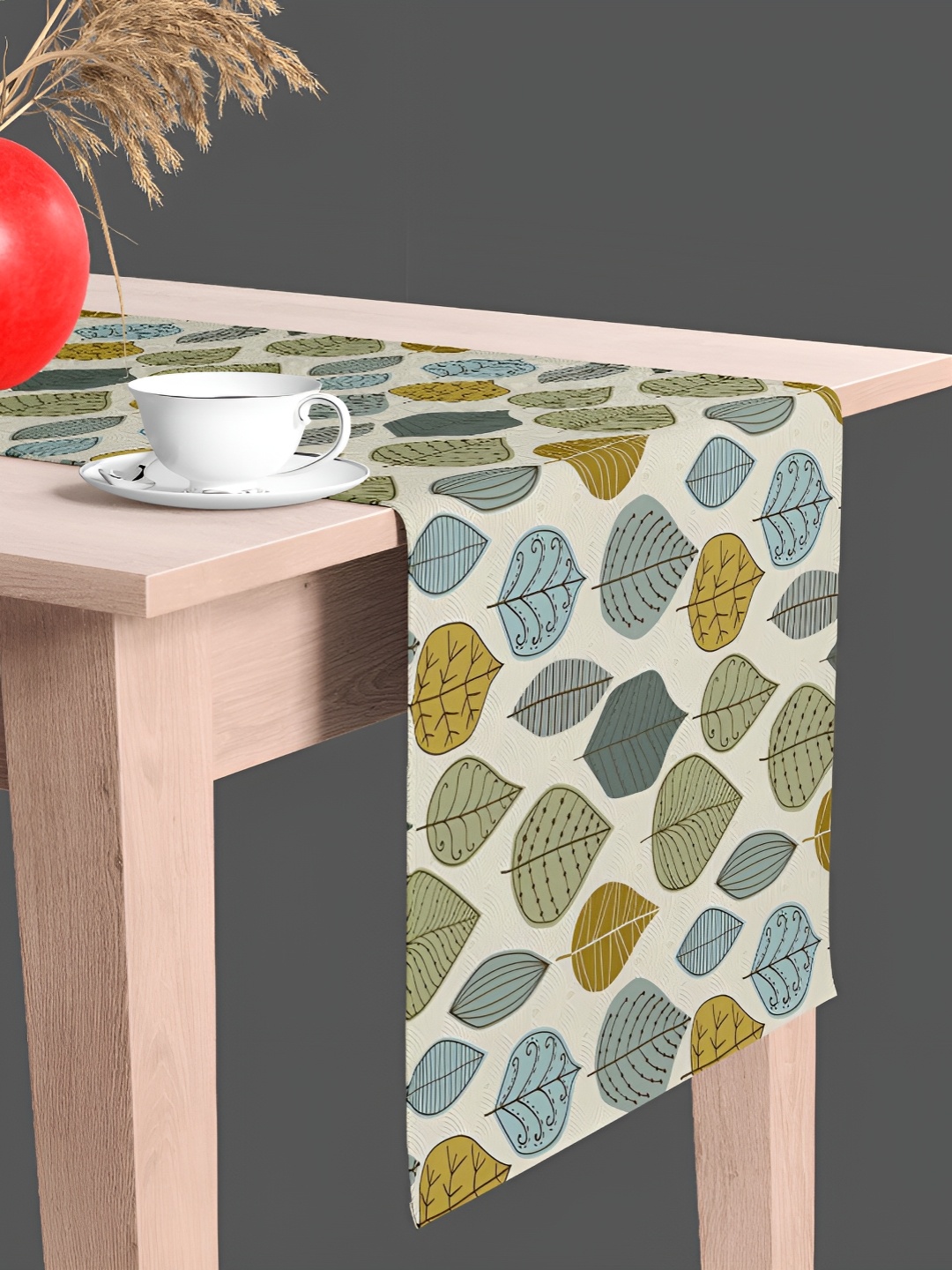 

ArtzFolio Beige & Green Digital Printed Table Runner