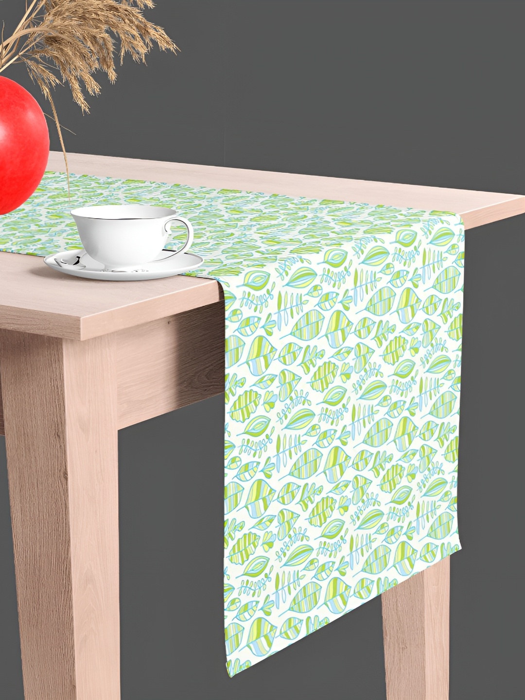 

ArtzFolio White & Green Digital Printed Table Runner