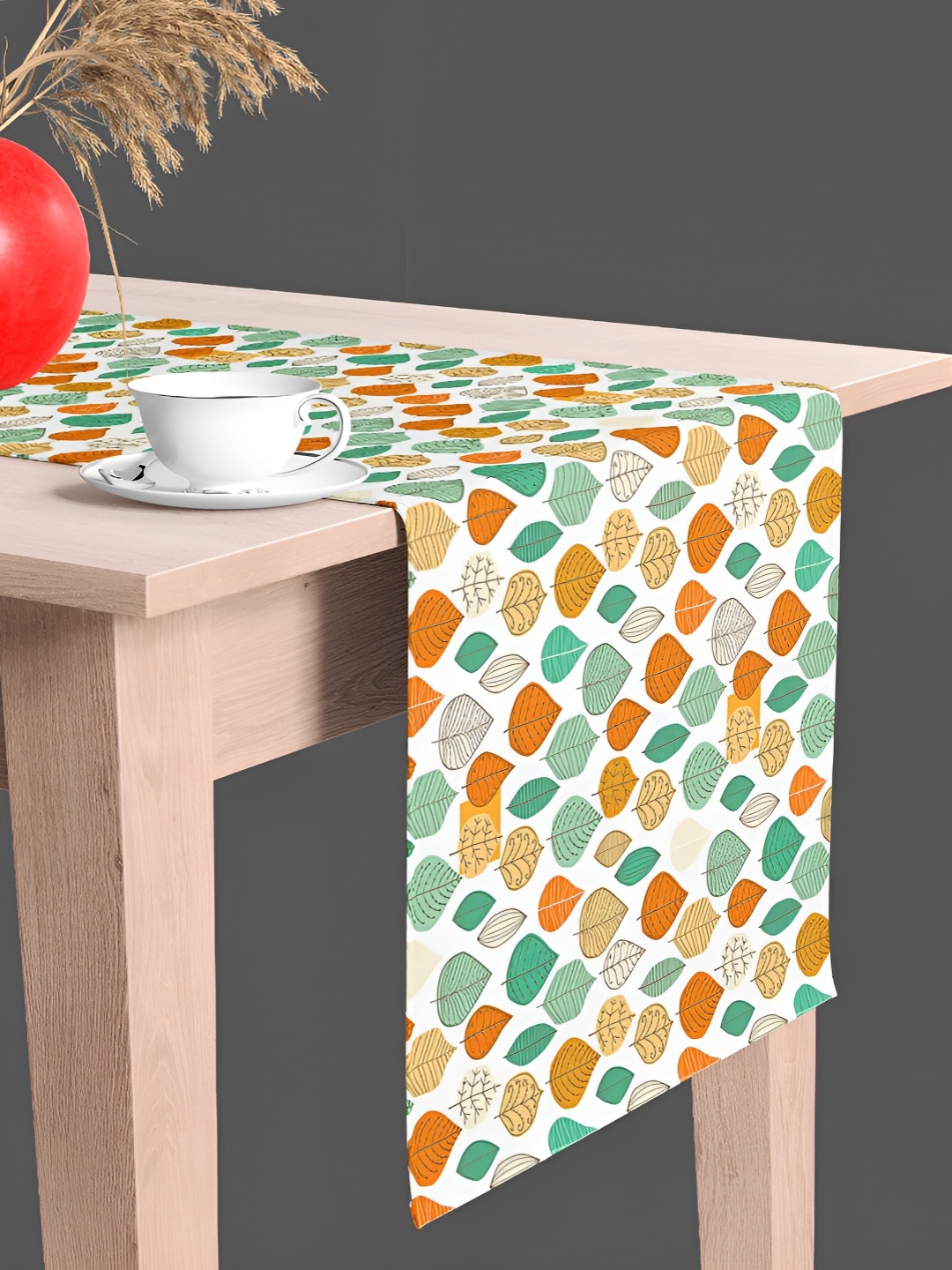 

ArtzFolio White & Green Digital Printed Velvet Table Runner