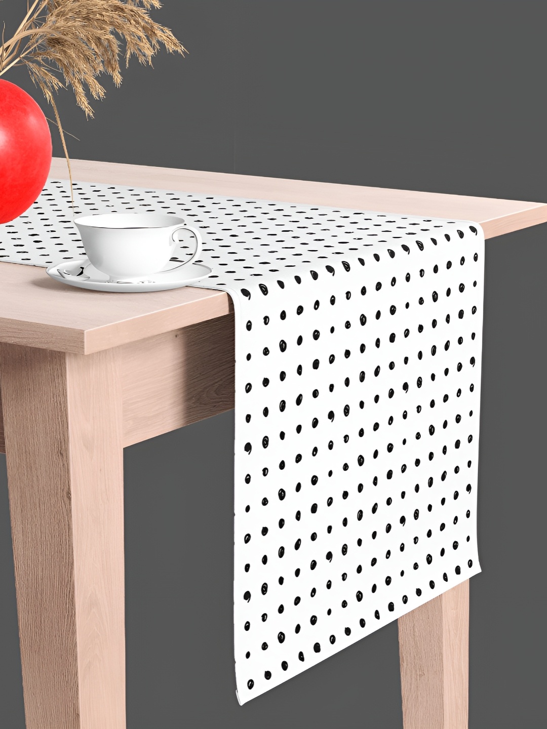 

ArtzFolio White & Black Digital Printed Velvet Table Runner