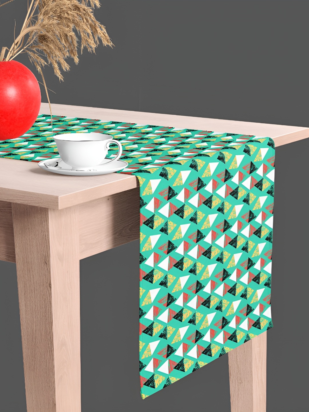 

ArtzFolio Green & White Digital Printed Table Runner