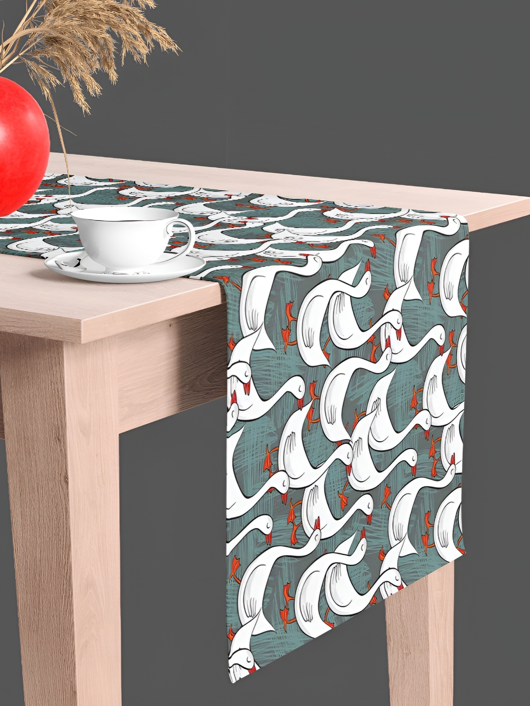 

ArtzFolio Grey & White Digital Printed Table Runner