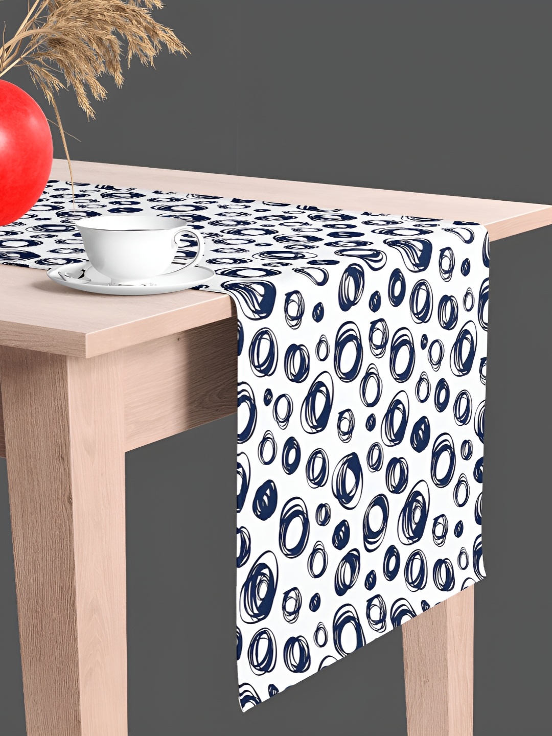 

ArtzFolio White & Blue Printed Table Runners