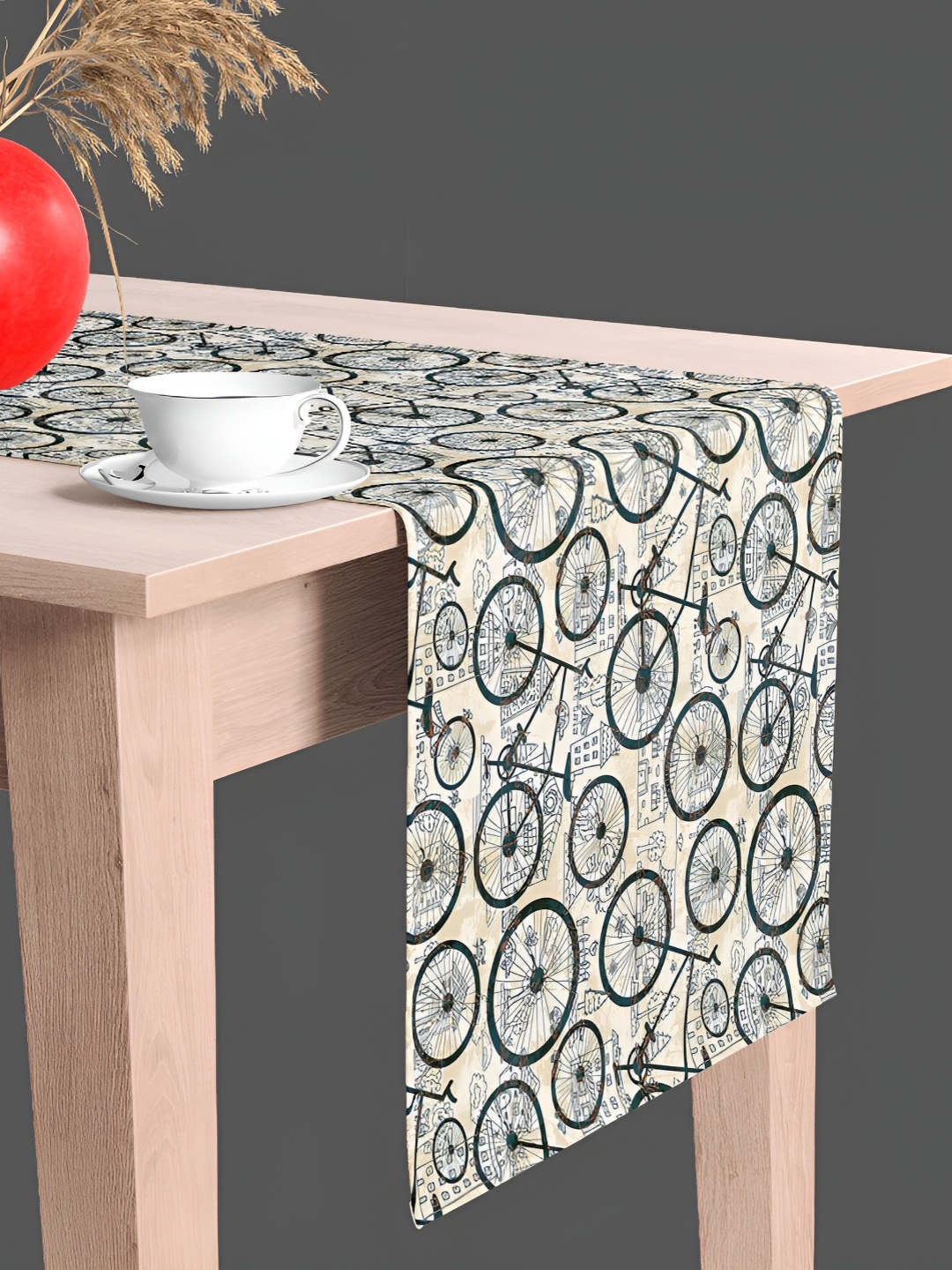 

ArtzFolio Beige & Black Printed Table Runner