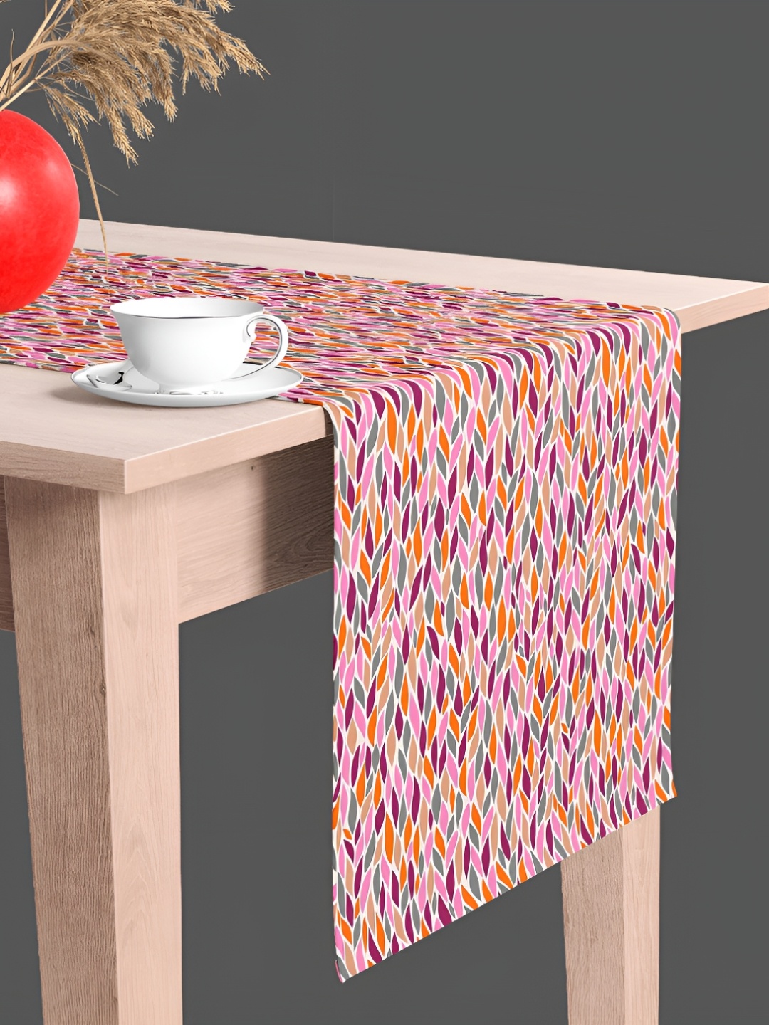 

ArtzFolio White & Pink Digital Printed Table Runner