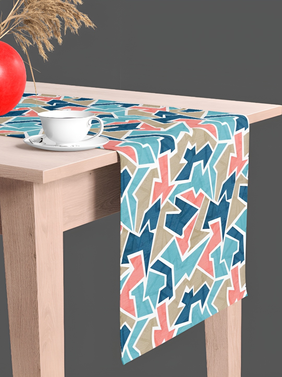 

ArtzFolio Blue & Brown Quirky Printed Table Runner