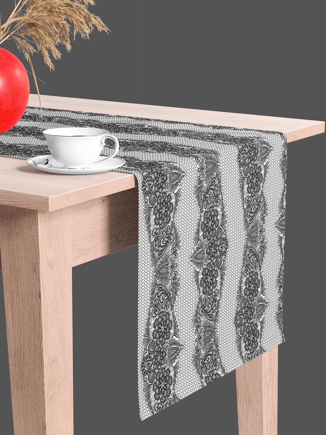 

ArtzFolio Black and Grey Abstract Printed Table Runners