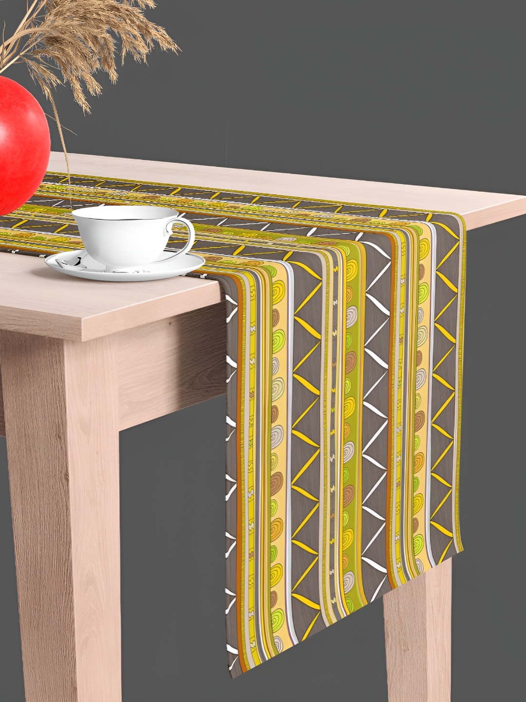 

ArtzFolio Brown & White Ethnic Motifs Printed Table Runner