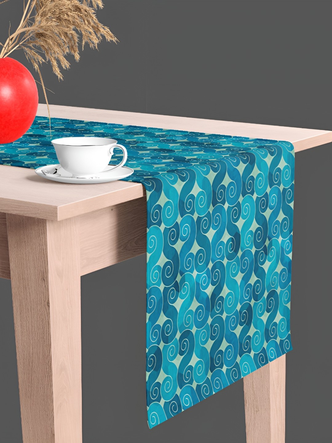 

ArtzFolio Blue Quirky Printed Velvet Table Runner