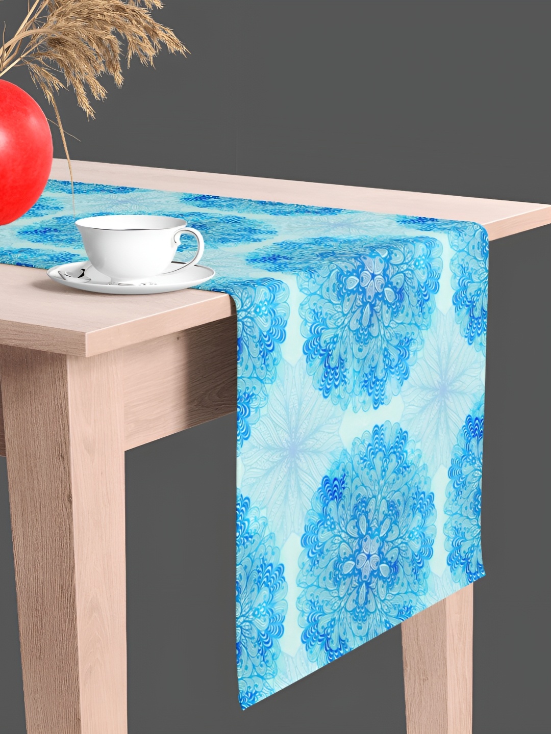 

ArtzFolio Blue Floral Printed Rectangular Table Runner