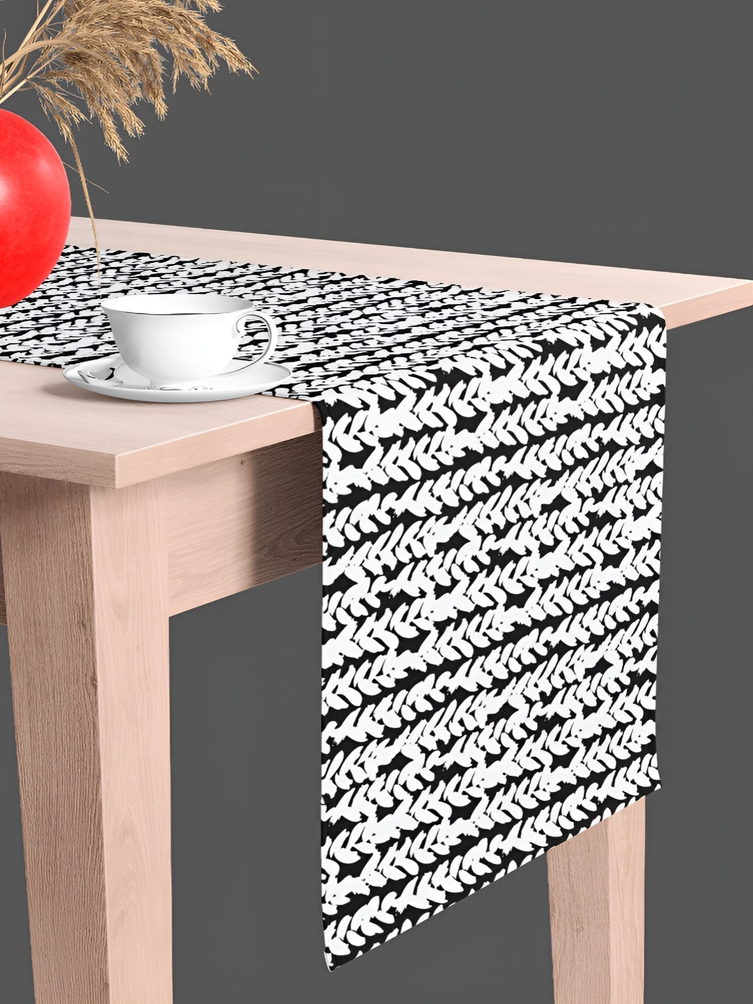 

ArtzFolio White & Black Digital Printed Table Runner