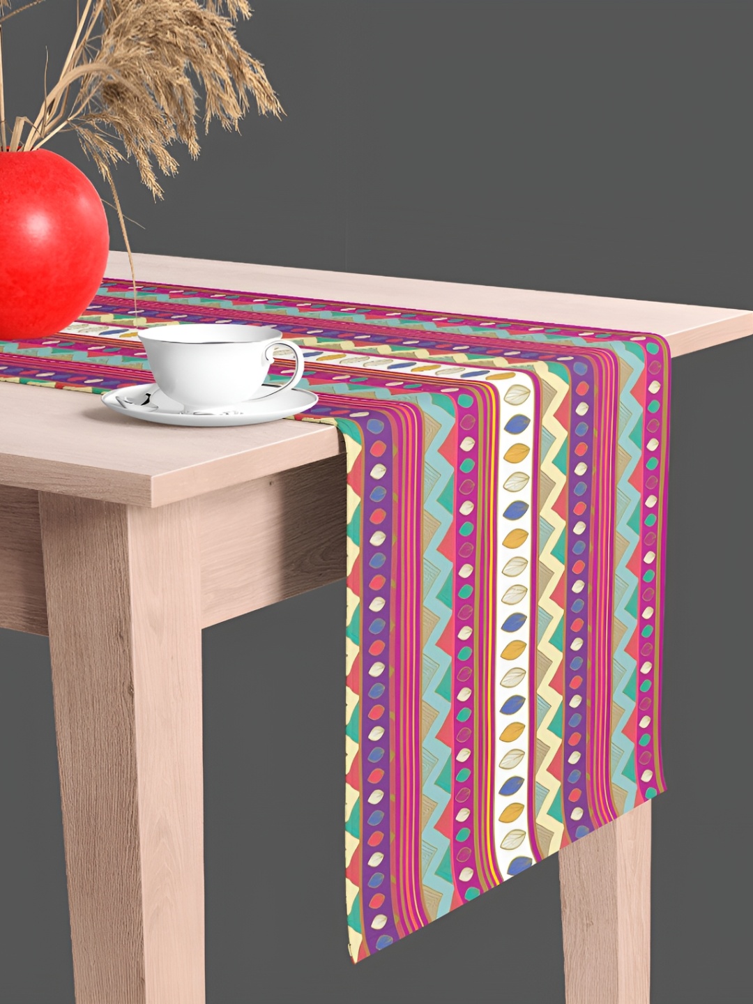 

ArtzFolio Pink & Purple Geometric Printed Table Runners