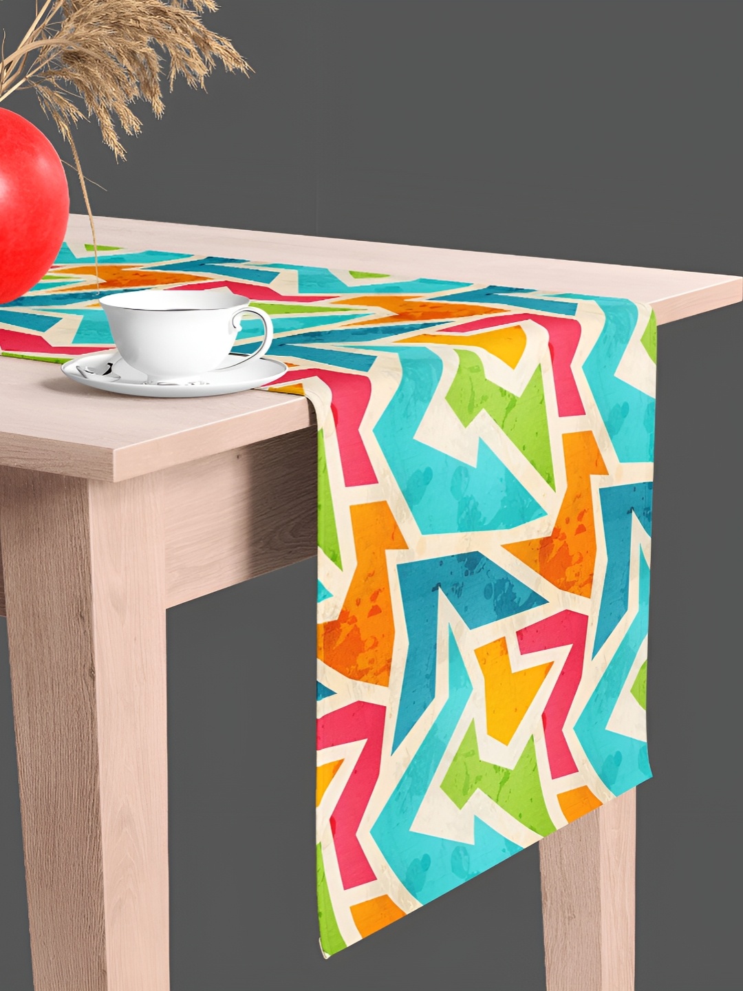 

ArtzFolio Blue & White Geometric Printed Table Runner