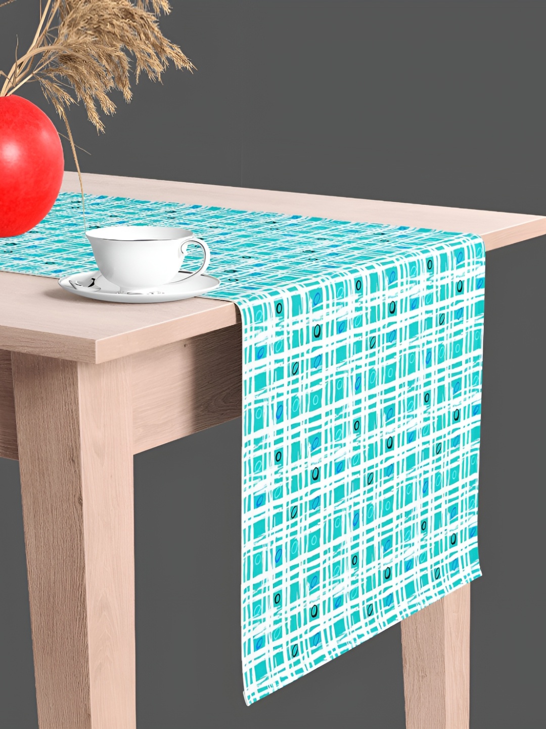 

ArtzFolio Geometric Printed Table Runner, Blue