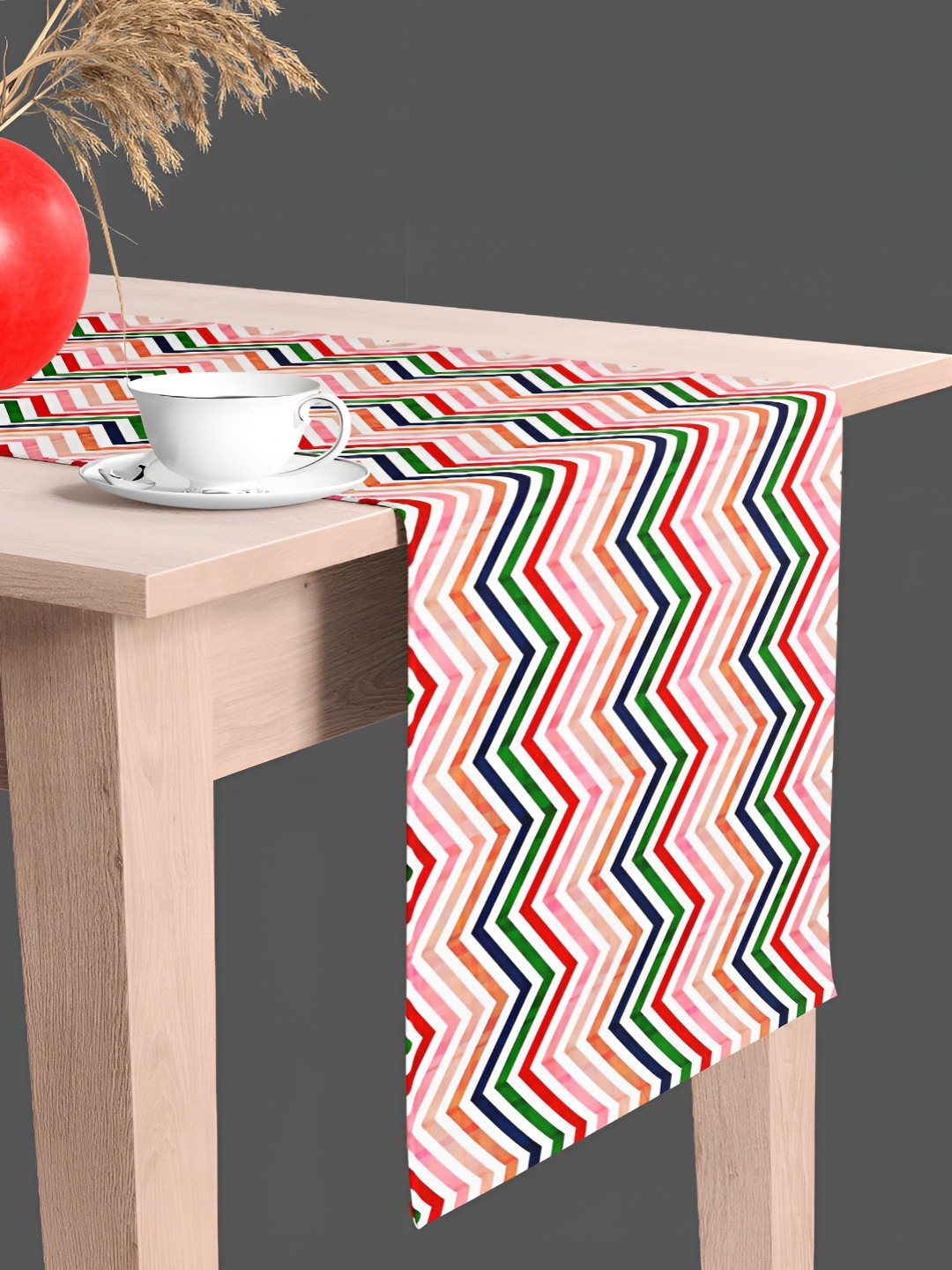 

ArtzFolio Pink & Blue Geometric Printed Table Runner
